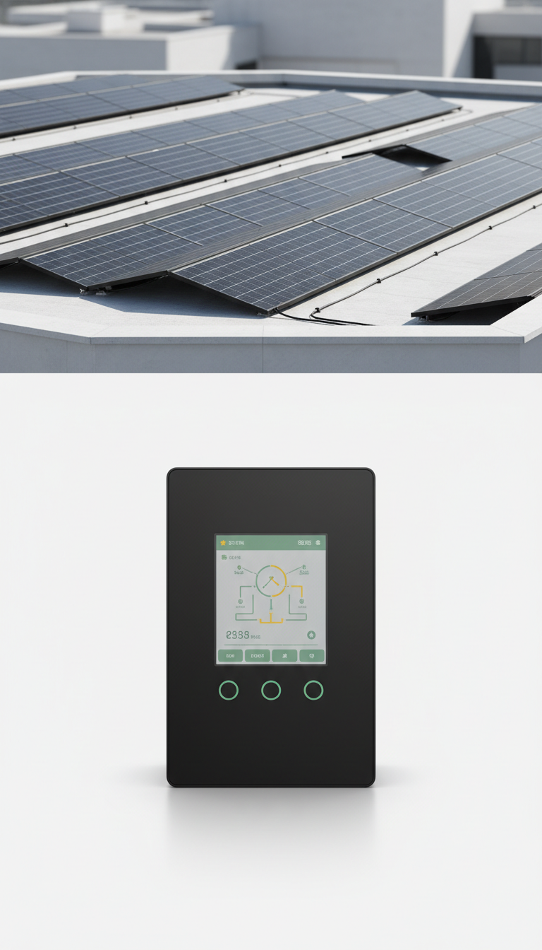 Solar Control Panel With Minimalist Interface